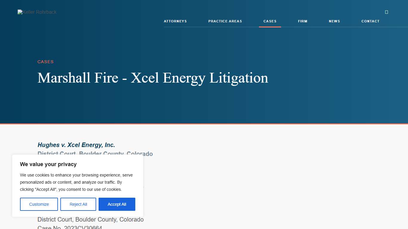 Marshall Fire - Xcel Energy Litigation Keller Rohrback